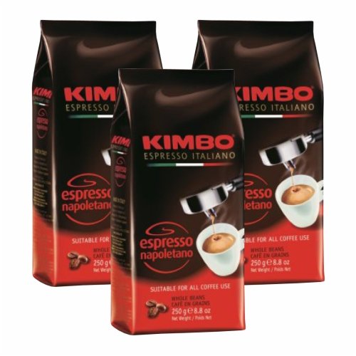 3x Kaffee gemahlen Kimbo Caffé 'Espresso Napoletano', 250 g