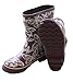 Jileon Half Height Purple with Butterflies Rain Boots for Women-Widest Fit Boots in The US-Wide in The Foot and Ankle-Durable Boots for All Weathers