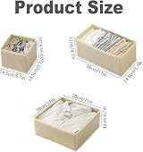 Kiswleon 12-Piece Drawer Organisers Folding Wardrobe Dividers Clothes Storage view 2