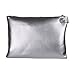 Aladin Oversized Clutch Bag Purse, Womens Large leather Evening Wristlet Handbag (Silver)