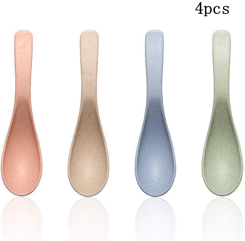 Wheat Straw Plastic Spoon/Reusable, Unbreakable Dinner