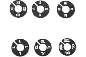 Nikeg Hanger Dividers 30pcs Clothing Rack Size Dividers Clothes Size Marker XS-S-M-L-XL-XXL for Each Size (6 Sizes of 5 Each)