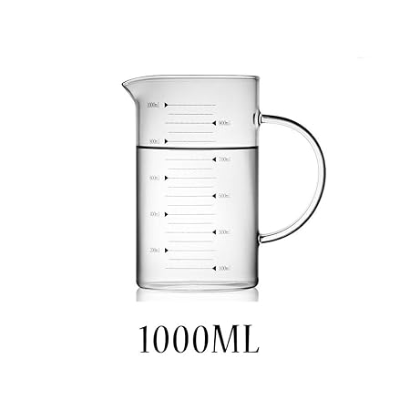 DELICATEWNN Útil Vasos de medición de vidrio resistentes al calor ...