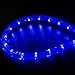 WYZworks 288LEDs, 25ft LED Blue Outside Rope Light, Connectable Outdoor ETL Certified Permanent Waterproof Accent Exterior Lighting, Flexible Clear PVC, ETL Certified, Yard Patio Palm Tree