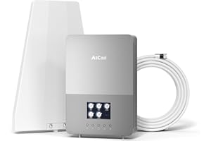 Atcall Cell Phone Booster for House, Up to 5,000 Sq Ft, Smart LCD Monitor, Band 12/17/13/5/2/25/4, 5G Compatible with All Can
