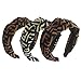 Designer FF Print Headband for Women - Fashionable Classical Cross Knot Hairbands - Flexible Wide Hard Hair Hoops with Soft Comfortable Material for Girls - 3PCS of Pack