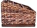 BIRDROCK HOME Seagrass Desk Organizer - Hand Woven - Dark Natural - Stylish Decorative Design - Mail Filer