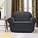 SUBRTEX Stretch Armchair Sofa Slipcover 1 Piece Sofa Covers for 1 Cushion Couch Washable 1 Seater Chair Slipcovers for Living Room(Gray,Small)