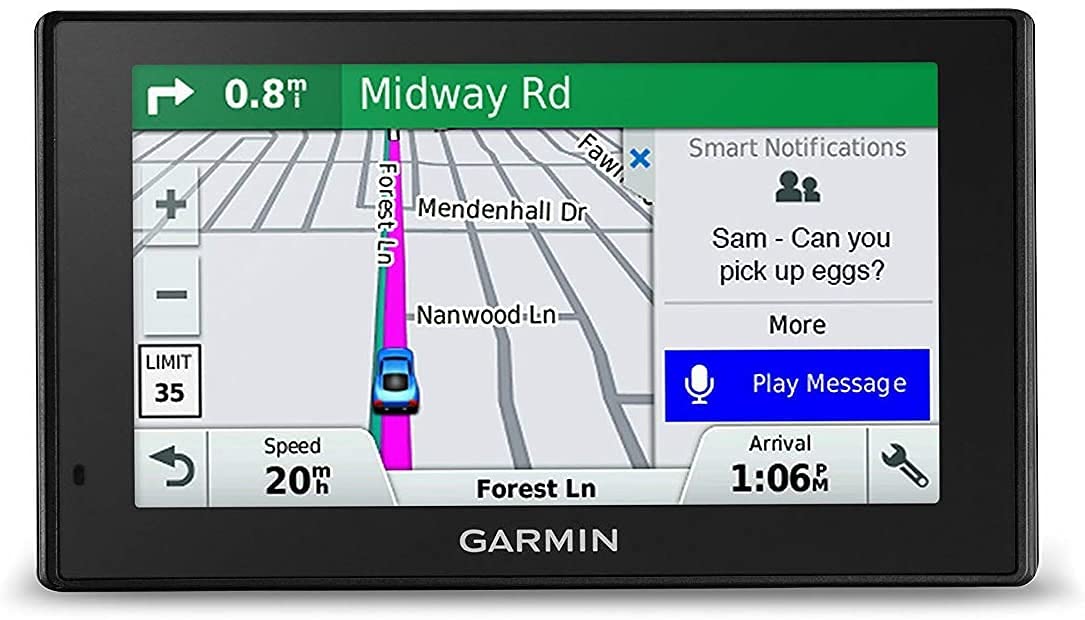 Garmin DriveSmart 51 NA LMT-S Vent Mount Bundle (010-01680-02) with Lifetime Maps/Traffic, Live Parking, Bluetooth,WiFi, Smart Notifications, Voice Activation, Driver Alerts