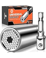 Universal Socket Tools Gifts for Men Dad, Super Socket Wrench Set with Power Drill Adapter 7-19mm, Hand Tools Stocking Stuffers Cool Stuff Gadgets Dad Gift for Men/Husband/Boyfriend/Him/Women