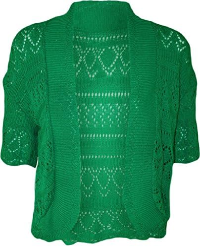 RM Fashions Women's Plus Size Knitted Bolero Crochet Cardigan Shrug (SM-4XL)