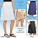 Women's Cargo Skort with Elasticized Waist, Black, Medium