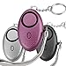 3 PACK FansArriche Personal Alarms Security Devices 130 DB with LED light,Emergency Safety Sound Alarm Keychain for Women/Kids/Girls/Elderly Self Defense Device Christmas gifts (SILVER+PURPLE+BLACK)