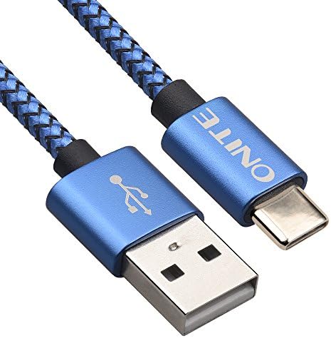 Onite Durable Braided USB Type C Data Sync Charger Cable for Samsung Galaxy S9, S8, Plus, LG V20, V30, G5, G6, Moto Z, Google Nexus 5X, 6P, Pixel XL, Lumia 950, 950XL, Oneplus 2 3 3T 5 (Blue)