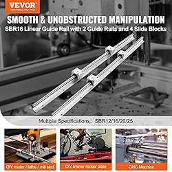 VEVOR Linear Rail, 2PCS SBR16-800mm, Linear Slide