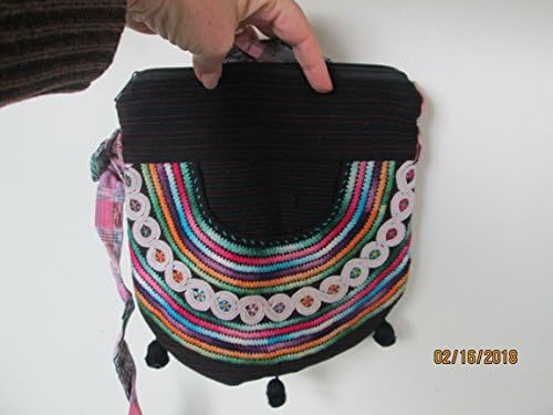 black multi color striped boho ethnic Handmade Guatemalan textile Woven geometric striped design huipil Purse handbag Bag Zipper Pouch bag fair trade Guatemala loomed mayan