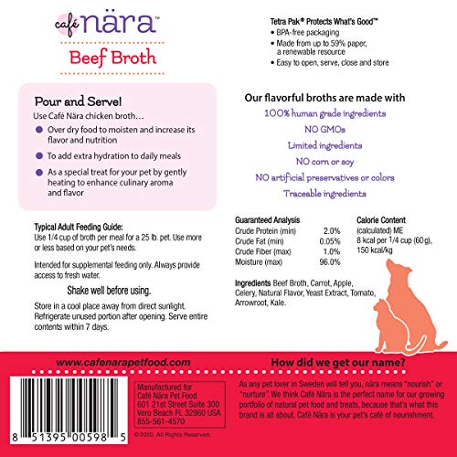 Café Nara Beef Broth Meal Topper for Dogs and Cats 1.1 lbs. Pricepulse