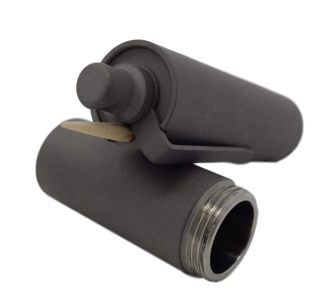 Valtcan Pocket Toothpick Holder Full Titanium Pocket Clip Quick Dispenser Keychain Easy Open