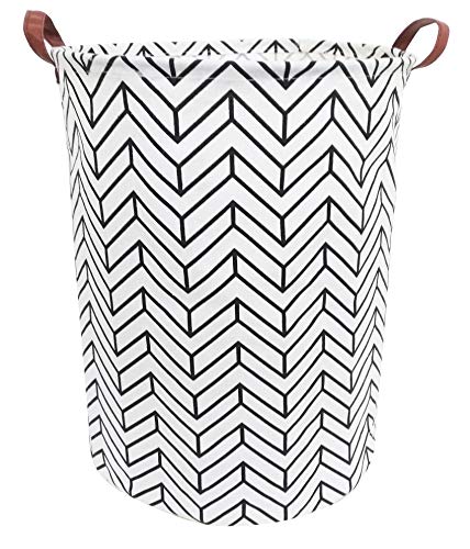 ESSME Large Laundry Hamper Waterproof Coating Canvas Fabric Storage Basket-Toy Organizer, Baby Nursery Hamper19.7×15.14" (Geometry) - Thumbnail 6