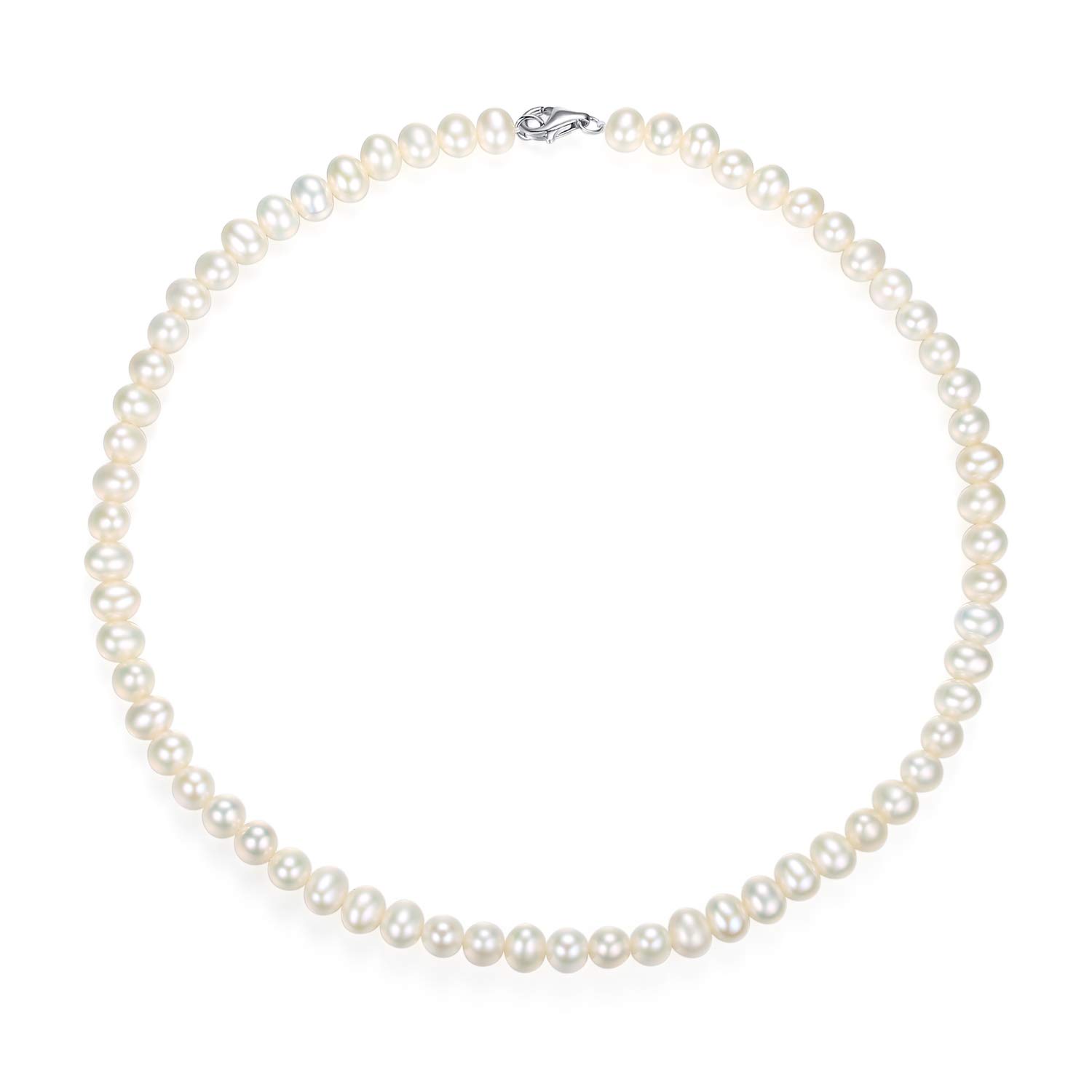 VIKI LYNN Women 6-7mm AAA Freshwater Cultured Pearl Necklace -41cm