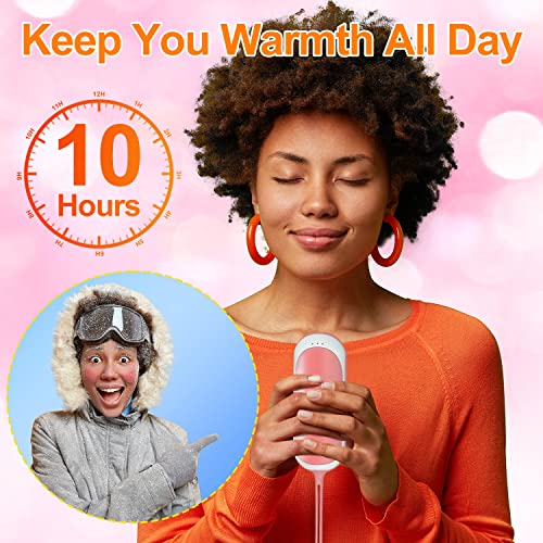 Rechargeable Hand Warmers 2-Pack - 6000mAh Battery With 3 Heat Levels For Outdoor Winter Activities