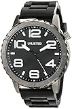 UNLISTED WATCHES Men's UL1299 City Streets Triple Black Analog White Details Strap Watch