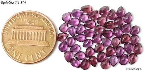 5 Cts of Rhodolite Pears 3X4mm, 24 Pcs Lot, AA+ Quality, Amazing Luster, Rhodolite.