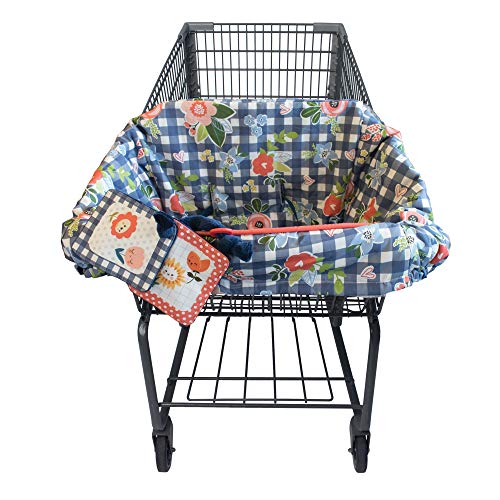 Boppy Shopping Cart and Restaurant High Chair Cover, Navy Blooms