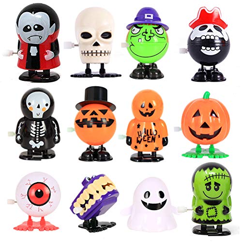 NIGHT-GRING 12 Pack Halloween Wind Up Toy Assortments for Halloween Party Favors Goody Bag Filler Halloween Props Trick Toy - Thumbnail 7