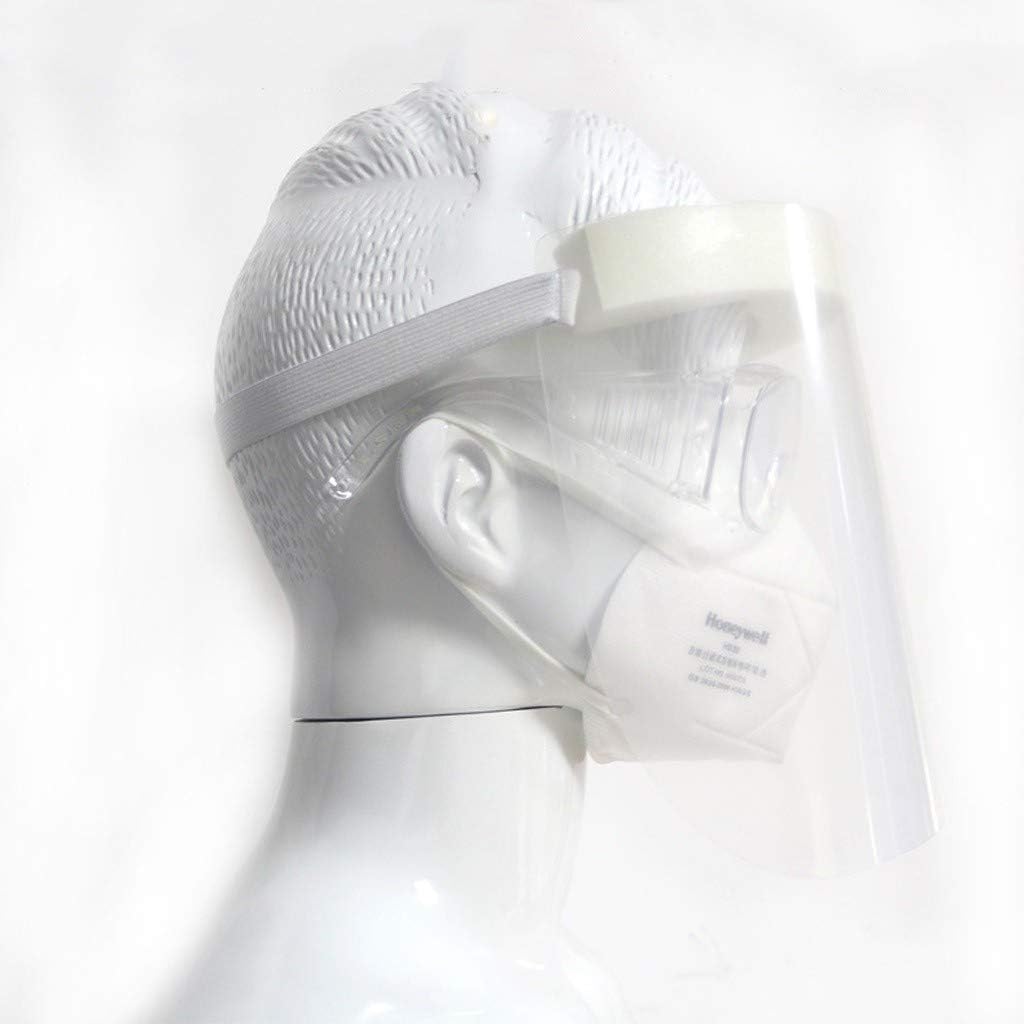 Wyhgry Anti-Fog Mask, Anti-Saliva and UV Protection Full Face Shield with Transparent Polycarbonate Protective Hat