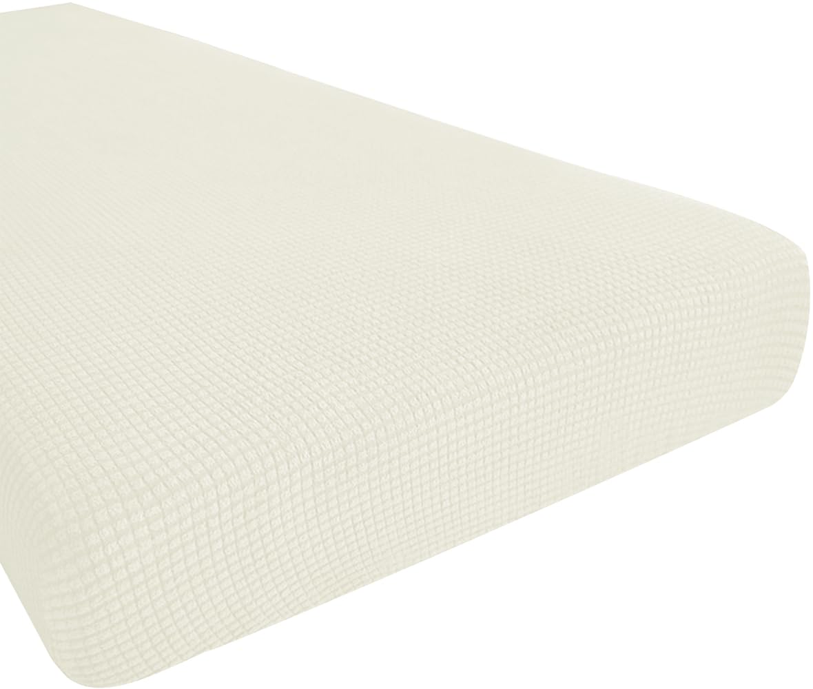 Photo 1 of Hokway Couch Cushion Covers Stretch Cushion Covers Sofa Seat Cushion Slipcover Cushion Protector(CreamWhite, Medium)
