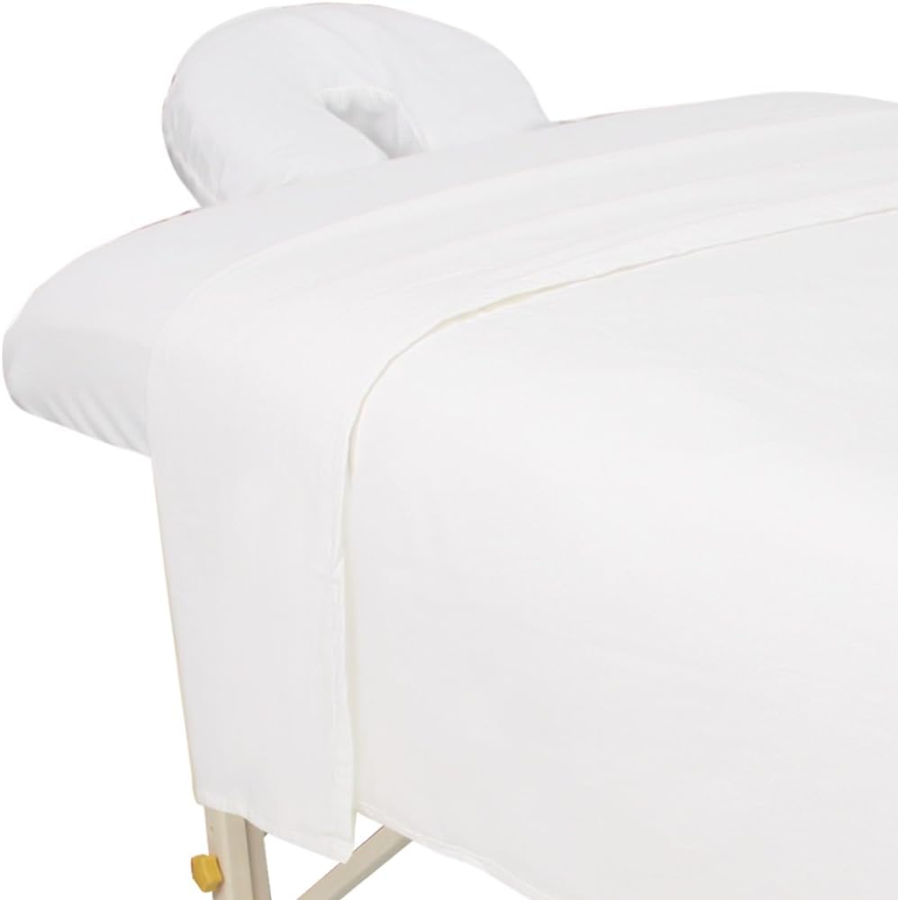 ForPro Premium Flannel 3-Piece Massage Sheet Set, White, for Massage Tables, Includes Massage Flat Sheet, Massage Fitted Sheet, and Massage Fitted Face Rest Cover : Massage Linens : Health & Personal Care