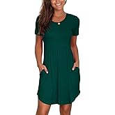 Nova In Sky Women's 2025 Casual Dresses Short Sleeve Summer Dress Loose Fit Sundress with Pockets