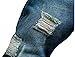 NITAGUT Men's Ripped Slim Fit Tapered Leg Jeans Blue-US 34