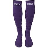 Battle Sports Long Scrunch Football Socks, Extra Long Padded Sport Socks for Men & Boys