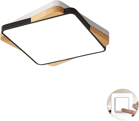Cuicanh Modern Led Wood Ceiling Light Nordic With Remote Control