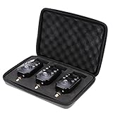 Lixada LED Fishing Bite Alarms for Fishing Rod Adjustable Tone Volume Sensitivity Sound Indicator Alert Bell Fishing Illuminated Swinger with Fishing Tackle Case(Optional)