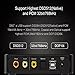 Dilvpoetry TOPPING D50 HiFi Audio DAC Digital Decoder ES9038Q2M2 USB XMOS XU208 DSD512 32Bit/768Khz OPA1612 USB/Optical/Coax Input Power Amplifier(Black)