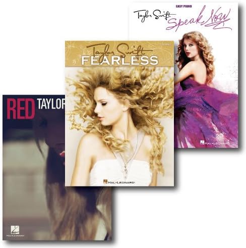 Taylor Swift Pack for Easy Piano Sheet Music Three Songbook Set- Red, Fearless, and Speak Now