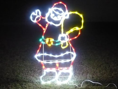 SANTA CLAUSE LED HOLIDAY SIGN, CHRISTMAS LIGHTS