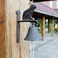 QARYYQ Wrought Iron Decorative Doorbell Wall Hanging Ornament European Retro Villa Doorbell Crafts Wind Chime 19x2.1x18.2cm doorbell