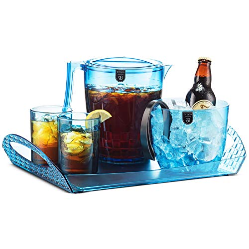 Crippa Small Ice Bucket 2Quarts Premium Ice Bucket With Lid & Tongs