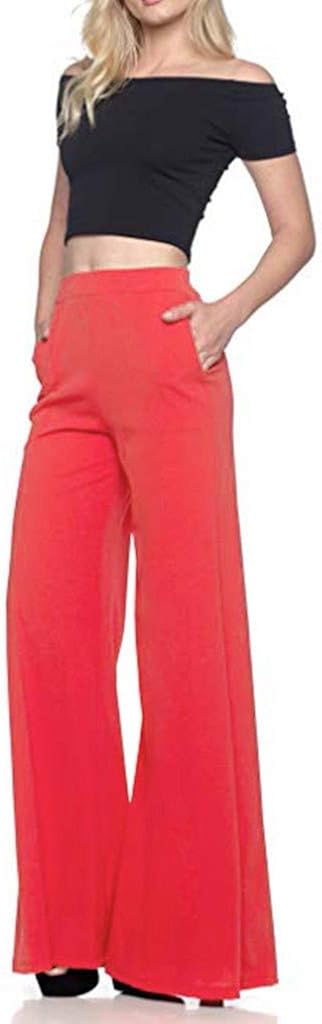 red flare dress pants