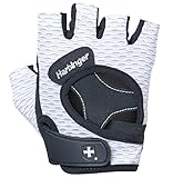 Harbinger 13929 Women's Flexfit Weightlifting Gloves with Flexible Cushioned Leather Palm (Pair), White, Medium