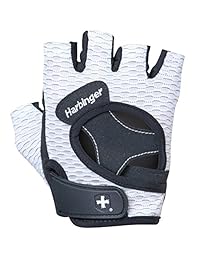Harbinger Women's Flexfit Wash and Dry Weightlifting Gloves with Padded Leather Palm (Pair) (2017 Model)