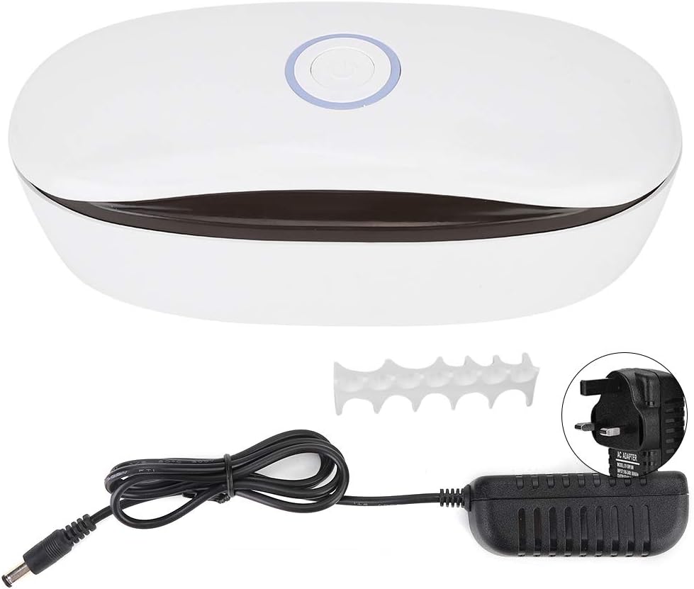 Uv Sterilizer Box, Professional Toothbrushes Sterilizer Nail Equipment Sterilizer Underwear Cleaner Tableware Utensil Sanitizer Box with UV Disinfection Lamp(6 Chips UK Plug)