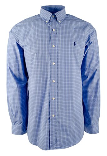 Polo Ralph Lauren Men's Checked Poplin Long Sleeve Dress Shirt