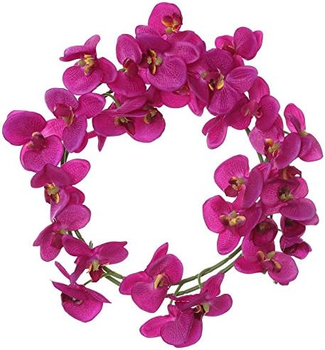 Felice Arts Artificial Flowers 6.6ft 32 Heads Butterfly Orchid Home Decor Fake Flower for Wedding Home Office Party Hotel Restaurant