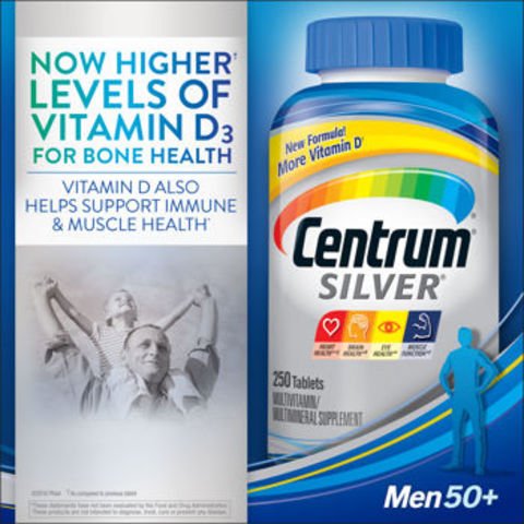 Centrum Silver Multivitamin Supplement, Men 50+, se4hc Pack of 3 (250 Count )