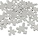 Silvertone Puzzle Piece Charms - 24 pieces - Bulk Craft Supplies